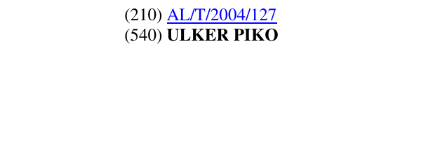 Zëri i markës ULKER PIKO në buletin