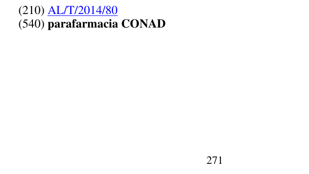 Zëri i markës parafarmacia CONAD 272 në buletin