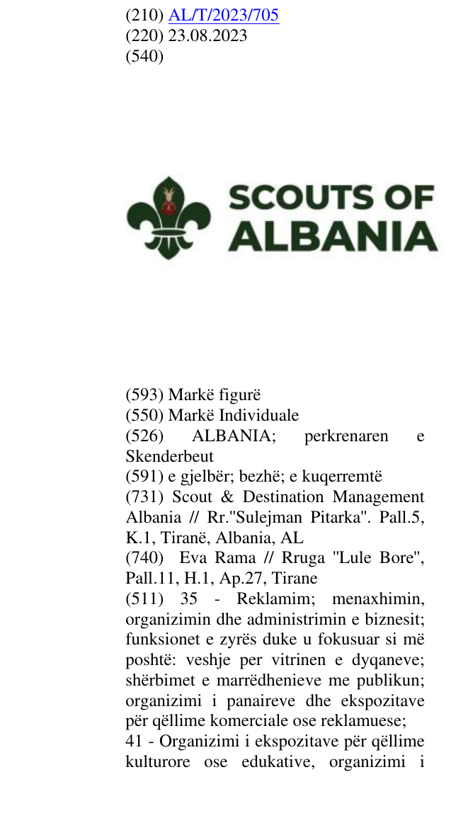 Zëri i markës ALBANIA; perkrenaren e Skenderbeut në buletin