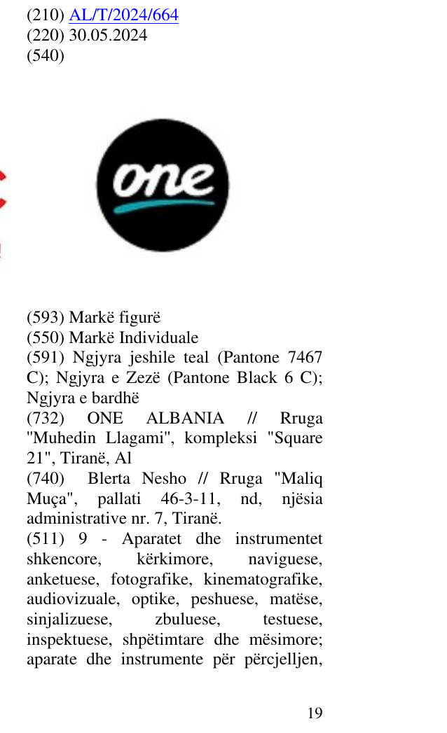 Zëri i markës one në buletin
