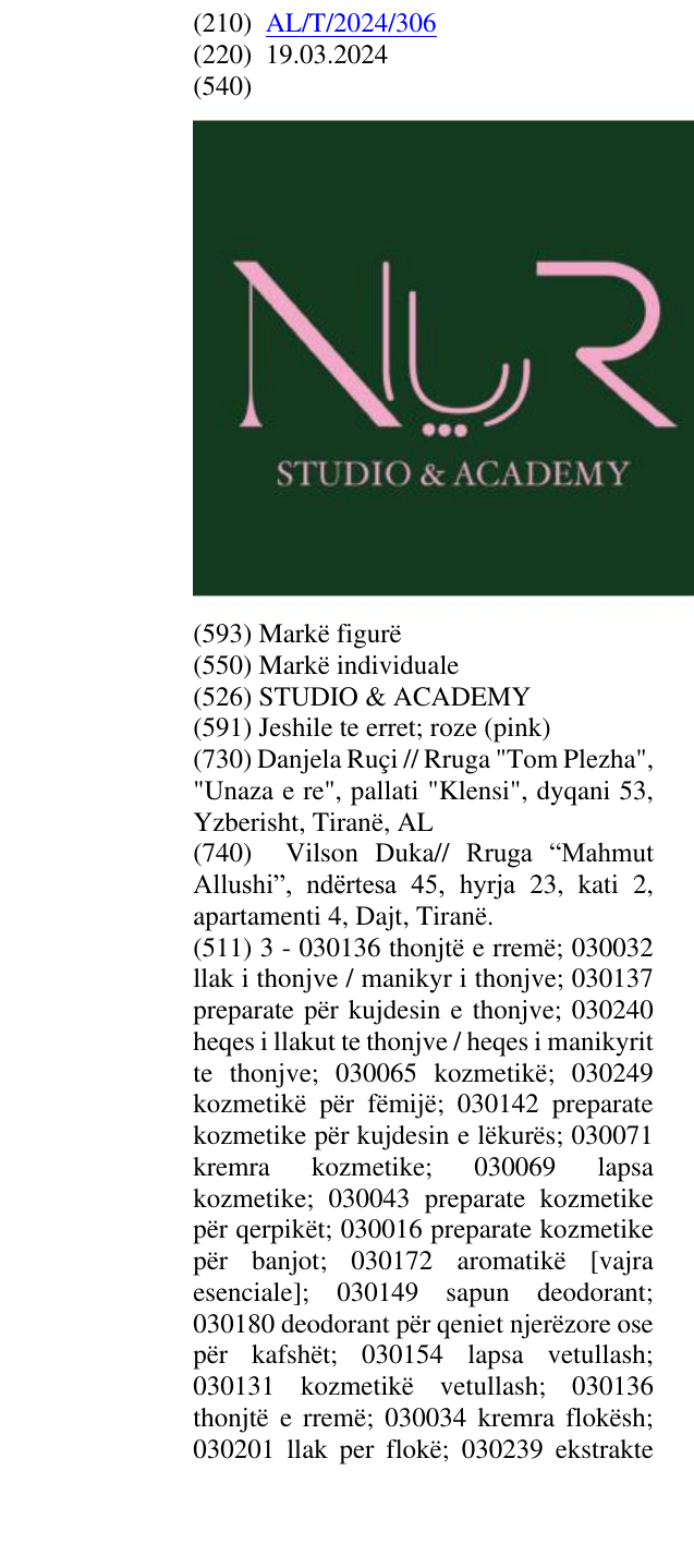 Zëri i markës STUDIO & ACADEMY në buletin