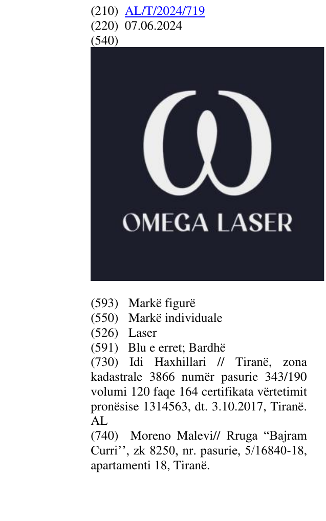 Zëri i markës Laser në buletin