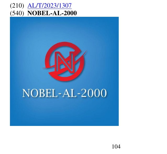 Zëri i markës NOBEL-AL-2000 105 në buletin