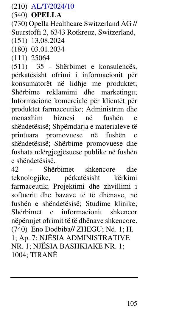 Zëri i markës OPELLA në buletin
