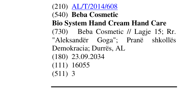 Zëri i markës Beba Cosmetic Bio System Hand Cream Hand Care në buletin