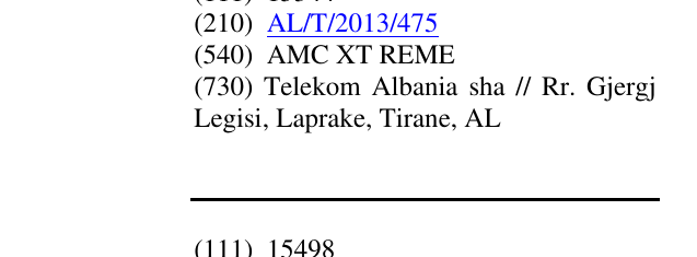 Zëri i markës AMC XT REME në buletin