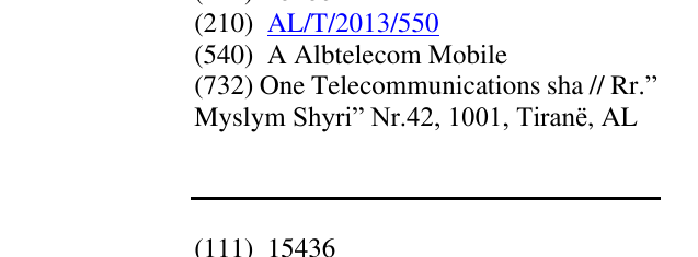 Zëri i markës A Albtelecom Mobile në buletin