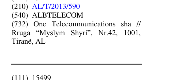 Zëri i markës ALBTELECOM në buletin