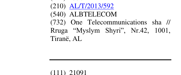 Zëri i markës ALBTELECOM në buletin
