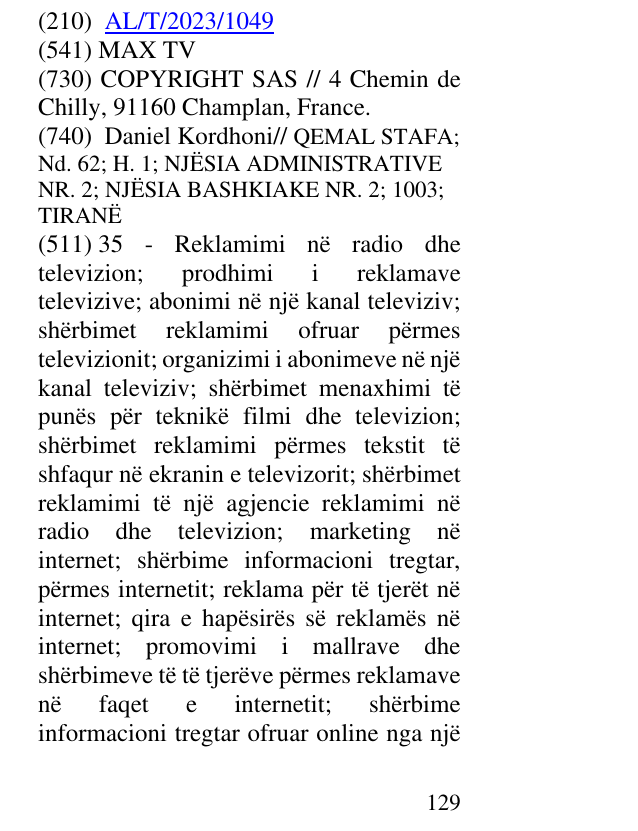 Zëri i markës MAX TV në buletin