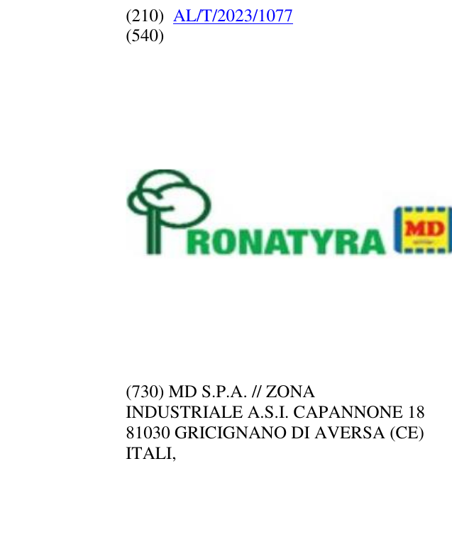 Zëri i markës PRONATYRA MD në buletin