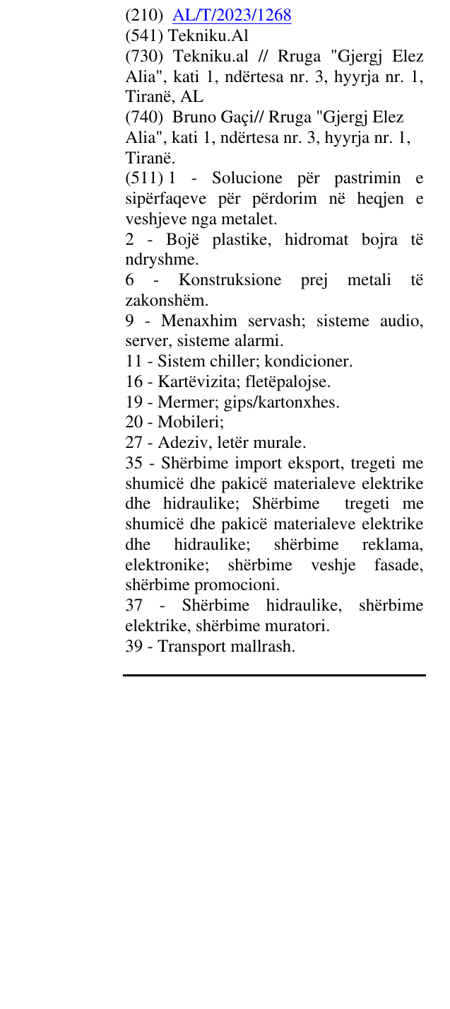 Zëri i markës Tekniku.Al në buletin