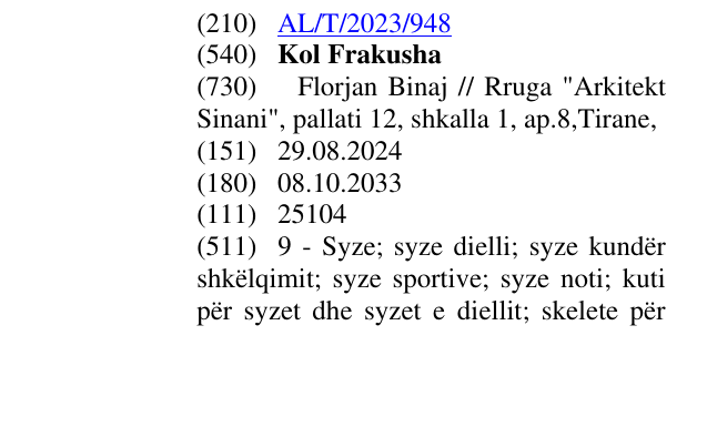 Zëri i markës Kol Frakusha në buletin