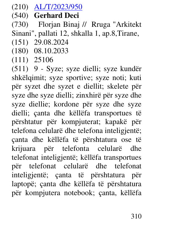 Zëri i markës Gerhard Deci në buletin