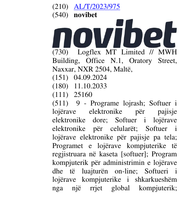 Zëri i markës novibet në buletin