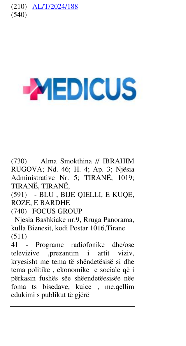 Zëri i markës MEDICUS në buletin