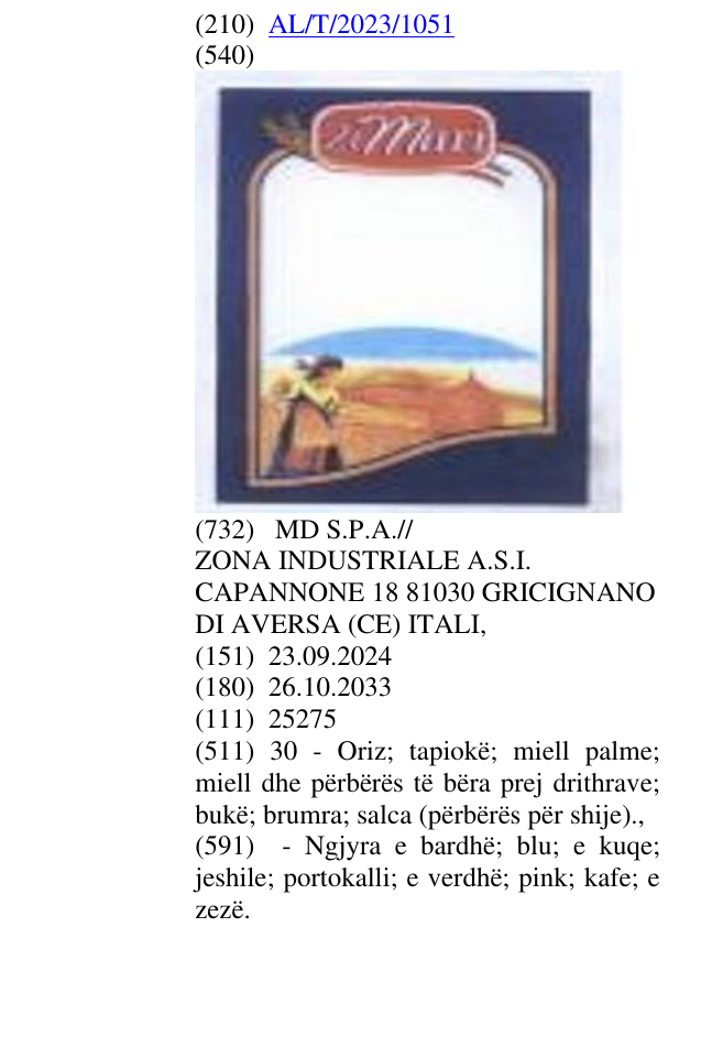 Zëri i markës zimari në buletin