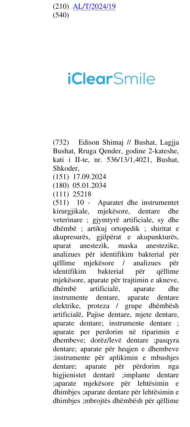 Zëri i markës iClearSmile në buletin