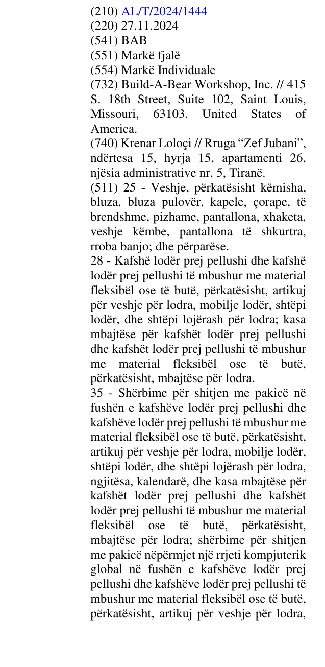 Zëri i markës BAB në buletin