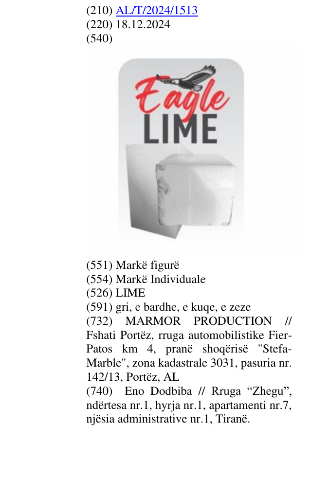 Zëri i markës LIME në buletin