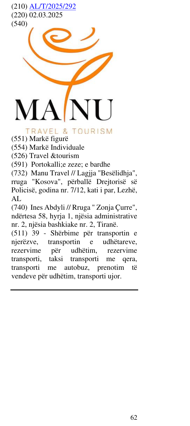 Zëri i markës Travel &tourism në buletin