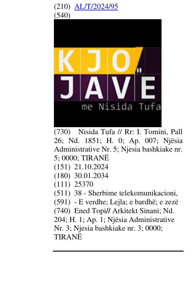 Zëri i markës KJO JAVË me Nisida Tufa në buletin