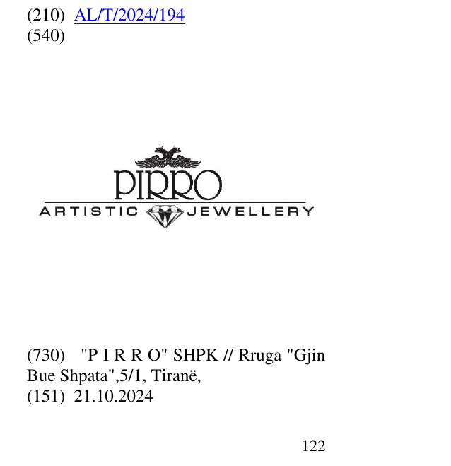 Zëri i markës ARTISTIC JEWELLERY në buletin