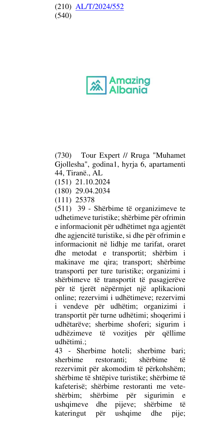 Zëri i markës Albania në buletin