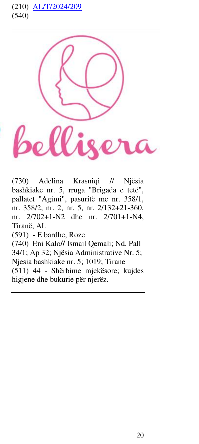 Zëri i markës Bellisera në buletin