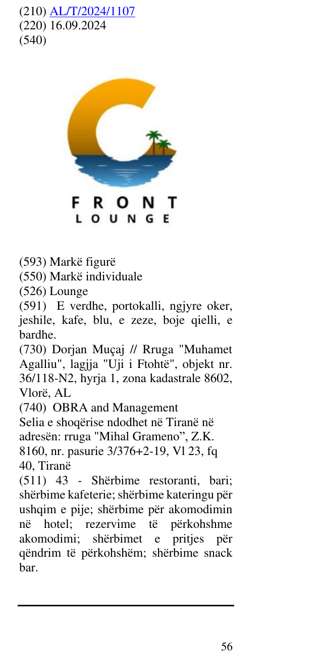 Zëri i markës Lounge në buletin