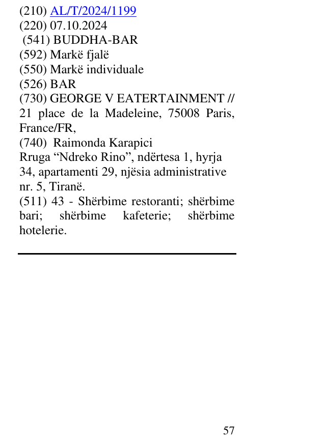 Zëri i markës BAR në buletin
