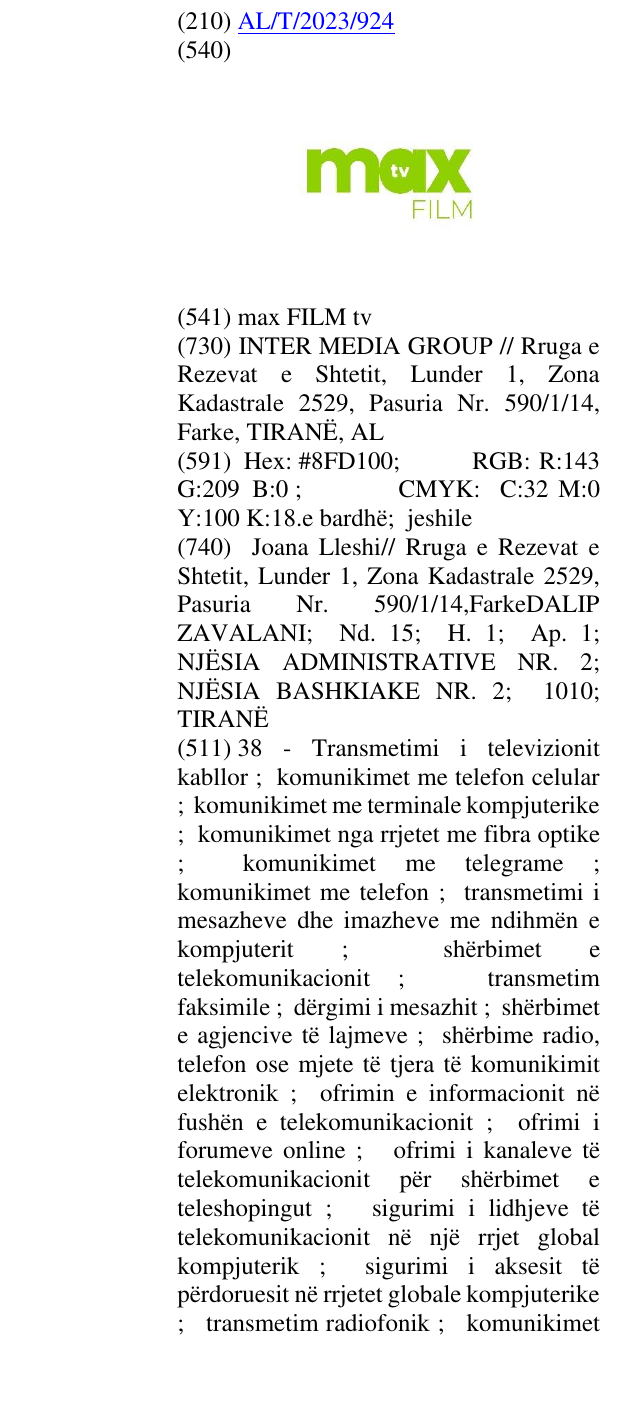 Zëri i markës max FILM tv në buletin