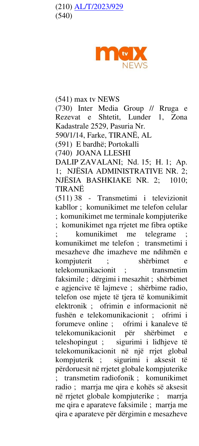 Zëri i markës max tv NEWS në buletin