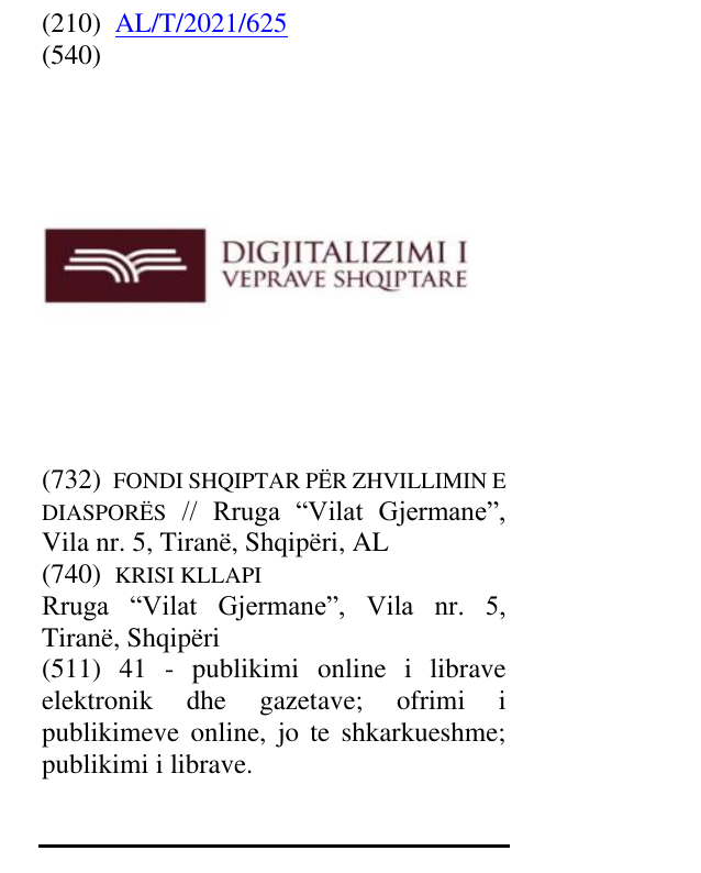 Zëri i markës DIGJITALIZIMI I VEPRAVE SHQIPTARE në buletin