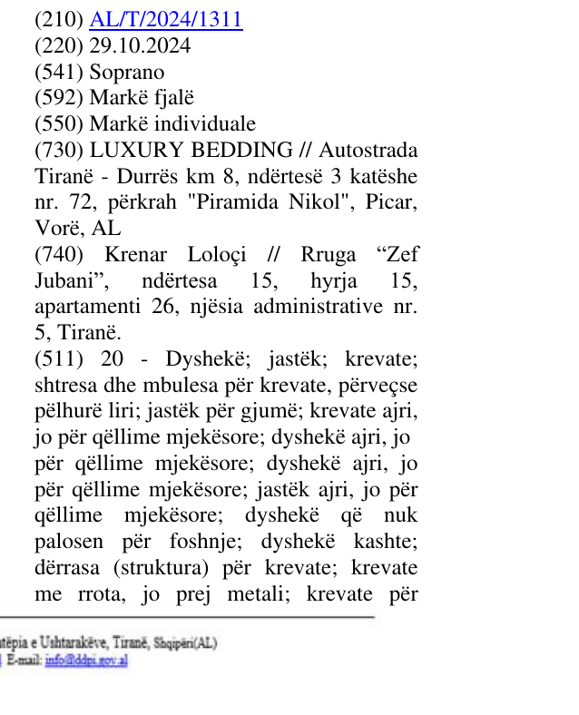 Zëri i markës Soprano në buletin