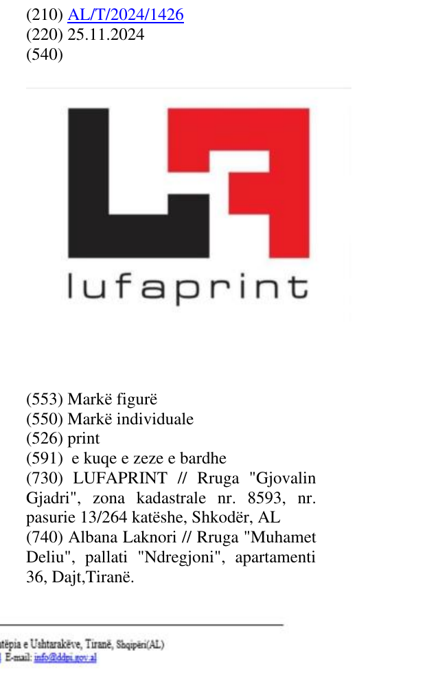 Zëri i markës print në buletin