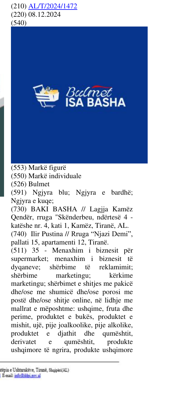 Zëri i markës Bulmet në buletin