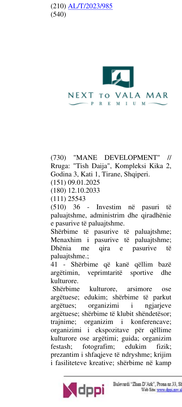 Zëri i markës Premium në buletin