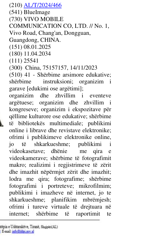 Zëri i markës BlueImage në buletin
