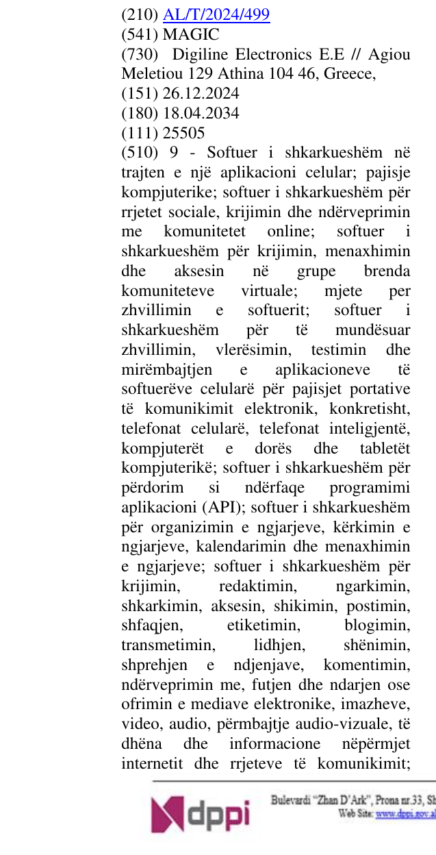 Zëri i markës MAGIC në buletin