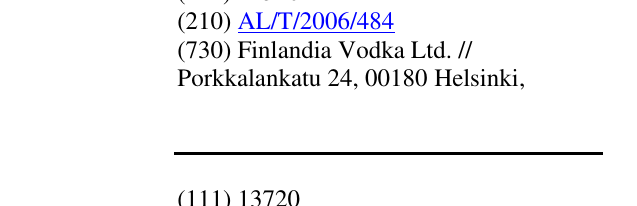 Zëri i markës FINLANDIA në buletin