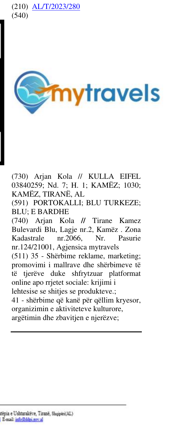 Zëri i markës mytravels në buletin