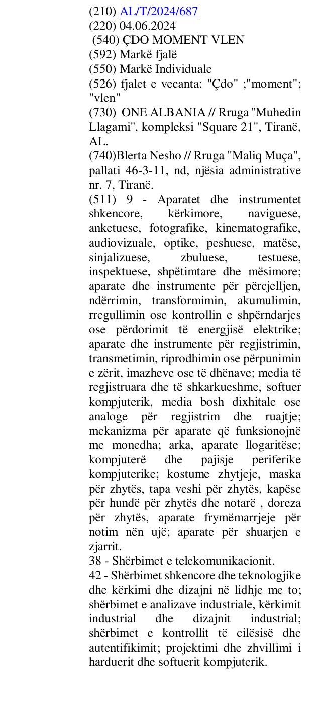 Zëri i markës ÇDO MOMENT VLEN në buletin
