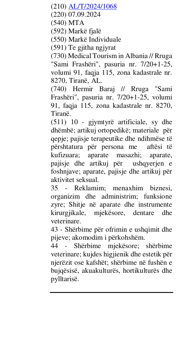 Zëri i markës MTA në buletin