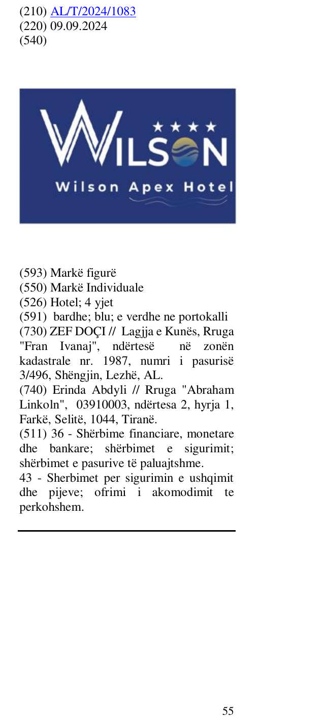 Zëri i markës Hotel; 4 yjet në buletin