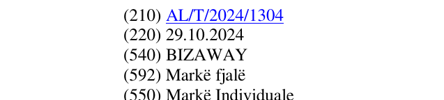 Zëri i markës BIZAWAY në buletin