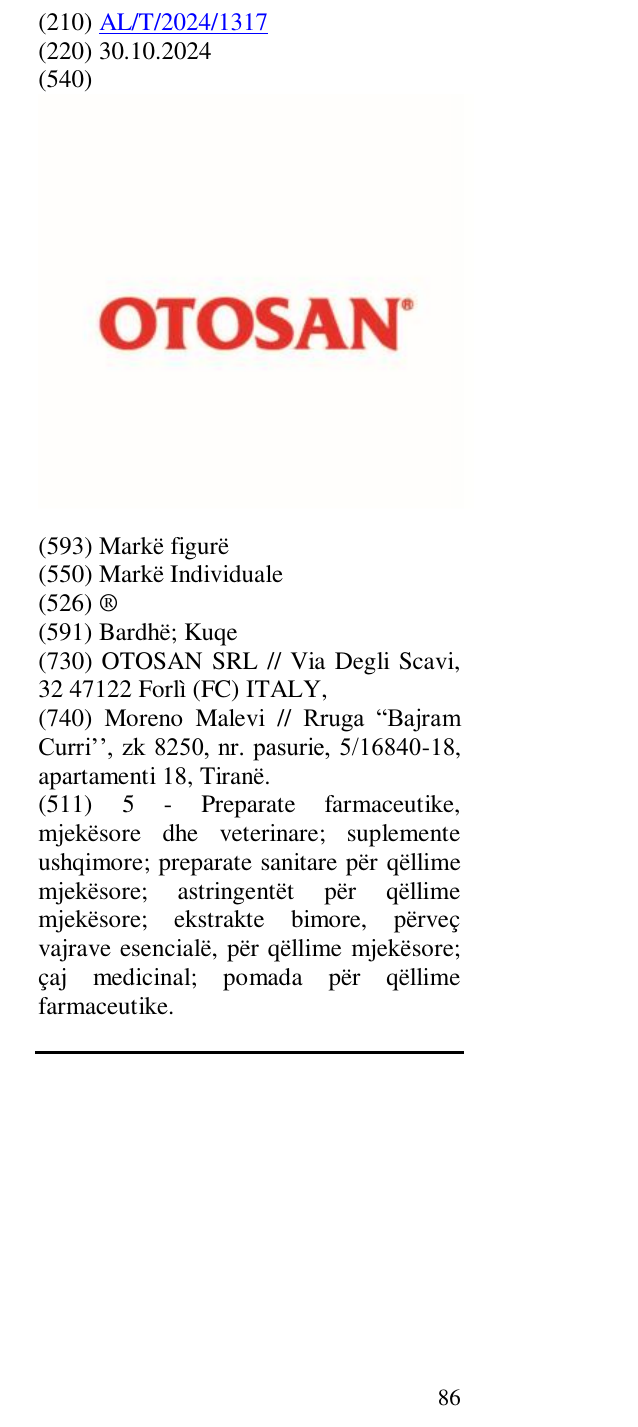 Zëri i markës ® në buletin