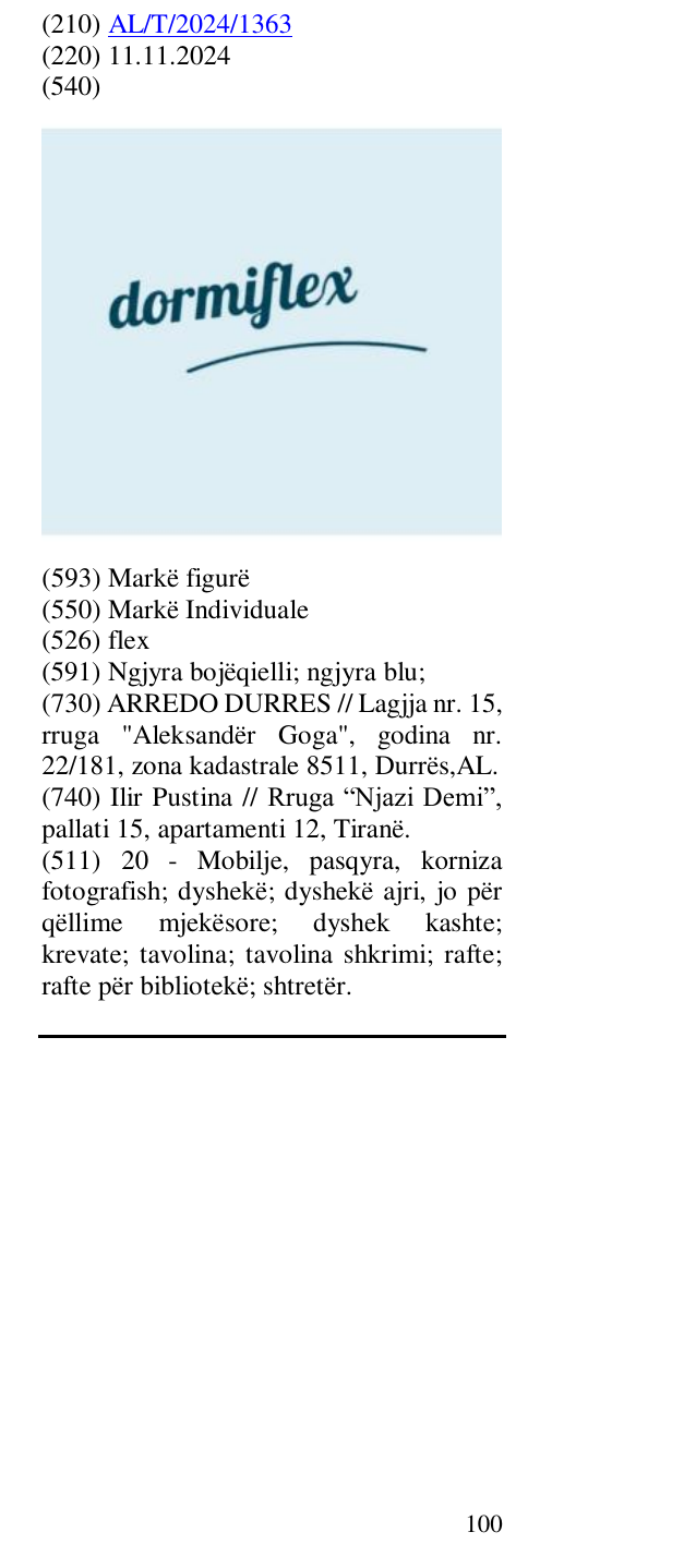 Zëri i markës flex në buletin