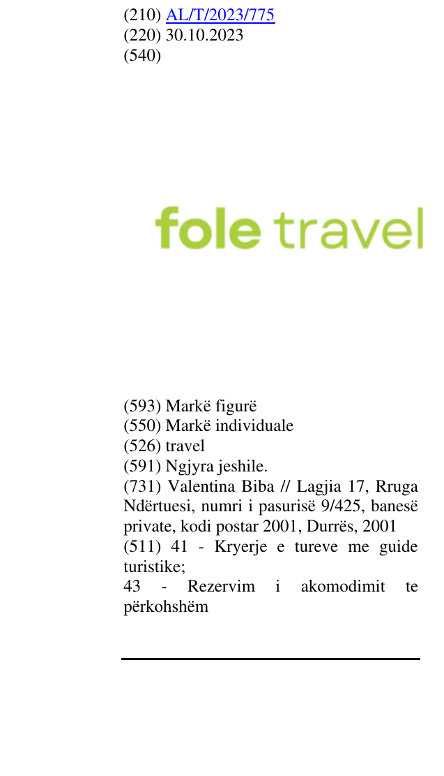 Zëri i markës travel në buletin