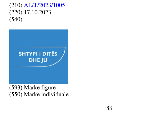 Zëri i markës SHTYPI në buletin